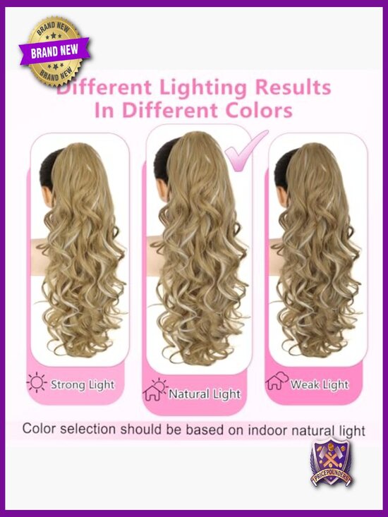 24 Inch Clip In Ponytail Extension Wavy Long Thick Hairpiece main image 4